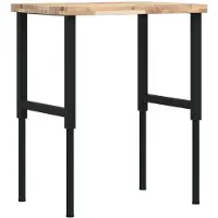 Syfax Werkbank rechthoekig 80x60x(73-99,5) cm massief acaciahout