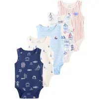 Next Rompertje/body navy / lichtblauw / rood / wit
