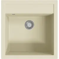 Syfax Gootsteen enkele bak graniet beige