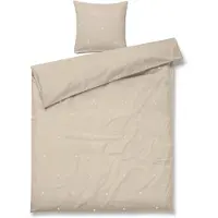 Juna Daisy Dekbedovertrekset 140x200 + 60x63 Cm Zand / Wit - Beddengoed Biologisch Katoen White - 646625