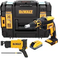 DeWalt Boormachine + slagboor, DCF 620 NT accuschroevendraaier voor droge montagebouw 18 V 30 Nm borstelloos + 1x Powerstack accu (Oplaadbare batterij)