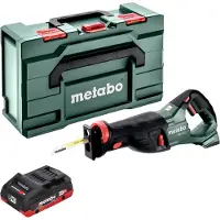 Metabo Sabelzaag, SSEP 18 LT accu reciprozaag 18 V 32 mm + 1x LiHD accu 4.0 Ah + metabox - zonder oplader