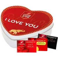 Côte d'Or Mignonnette Horecamix - Melk, Double Lait & pure chocolade - geschenkdoos hartje "I love you" - chocolade cadeau - valentijncadeau - 150g