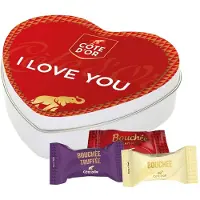 Côte d'Or Bouchée Mix - Melk, witte en pure chocolade - geschenkdoos hartje "I love you" - chocolade cadeau - valentijncadeau - 91g