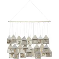 Atmosphera Créateur d'intérieur® Hangende Adventskalender - 90 cm, beige