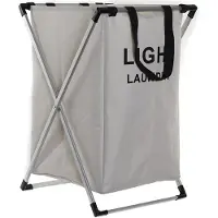 Benson Wasmand Profi - 1x opvang waszak - 60 Liter compartiment - Light - 39 x 38 x 60 cm - aluminium frame
