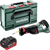 Metabo Sabelzaag, SSEP 18 LT accu reciprozaag 18 V 32 mm + 1x LiHD accu 8.0 Ah + metabox - zonder oplader