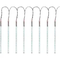 Magic Home IJspegelsnoer MagicHome Kerst Icicle, 240 LED koudwit, 8 ijspegels, watervaleffect, 230 V, 50 Hz, IP44, buiten, L-2,50 x 0,30 m