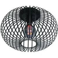 Freelight Plafondlamp Aglio, dimbaar, zwart, Woon-/ Eetkamer, metaal, Modern, plafondlamp