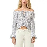 s.Oliver Blouse crème / lichtblauw / chocoladebruin / rosé