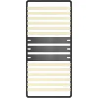 DEWINNER - Lattenbodem 90x190 cm | 1x15 latten van beuken hout, natuurlijke kleur | Versterkte zwarte frame | Ergonomisch | Geschikt voor boxsprings | (0 poten)