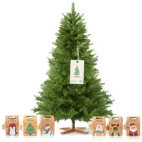 DEWINNER Kunstkerstboom , 180 cm, metcertificering, houten voet, verstelbare takken van PE/PVC, extra dicht en realistisch, eenvoudig op te zetten