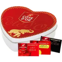 Côte d'Or Mignonnette Horecamix - Melk, Double Lait & pure chocolade - geschenkdoos hartje - chocolade cadeau - 150g