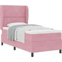vidaXL Boxspring bed met hoofdeinde Roze 200 x 100 cm Fluweel