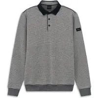 Bugatti Herren Sweatpoloshirt met drukknopen