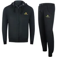 Aquascutum Zwarte Hoodie Met Rits En Trainingsbroekset