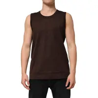 Dolce&Gabbana Bruin Katoenen Mouwloos Ondergoed Heren Tanktop