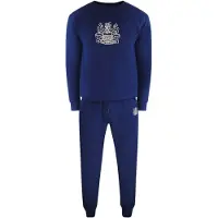 Aquascutum Iconic Crest Marineblauwe Trainingsset Met Ronde Hals