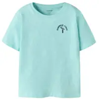 Name it MINI T-shirt lichtblauw Jongens Stretchkatoen Ronde hals Printopdruk - maat 110