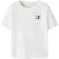 Name it MINI T-shirt wit Jongens Stretchkatoen Ronde hals Printopdruk - maat 98