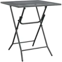 Syfax Tuintafel 60x60x72 cm metaalgaas antracietkleurig