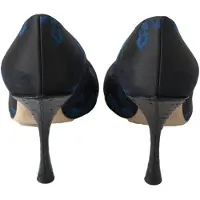 Dolce&Gabbana Blauwe Bloemige Ayers Kristallen Pumpschoenen
