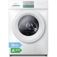 Comfee ' vrijstaande wasmachine, 9 kg, energieklasse A-10%, stoomverzorging, BLDC-motor, Woolmark, touchpaneel, wit - CFP03EW90W-HR