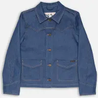 Nudie jeans Kelly Western Denim Jacket Blue Maat: XS | Spijkerjassen Outlet | Dames | Blauw