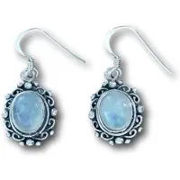 Leelavadee Jewelry Zilveren oorbellen Maansteen
