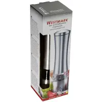 Westmark Peper- en zoutmolen, elektrisch, met keramische maalwerk, hoogte: 21,5 cm, roestvrij staal, Automatic, zilver, 63582260
