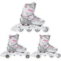Raven Verstelbare 3-in-1 Skates Profession Wit/Roze Maat 31-35