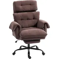 HOMCOM Office Chair Polyester 80L x 77B x 108-116H cm Koffiebruin