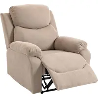 HOMCOM Sofa Recliner-Polyester-93L x 58B x 105H cm-Beige