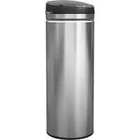 HOMCOM Sensor Prullenbak Roestvrij staal, Kunststof 30,5L x 30,5B x 85H cm Zilver