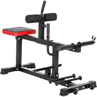SPORTNOW Kuitspiermachine Staal, Kunstleer 122L x 59B x 94-106H cm Zwart