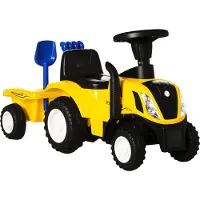 HOMCOM - Trapauto - met Aanhangwagen - met Toebehoren - Geel
