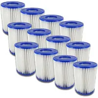 Bestway Set van 12 poolfilters, maat 2, 58094. Filterpatronen voor het reinigen van het filter