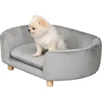 PawHut Hondenbank hondensofa katten honden berkenhout modern lichtgroen D04-167