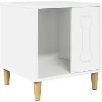 vidaXL Hondenhuis Glanzend Wit 44 x 42 x 49 cm Bewerkt hout