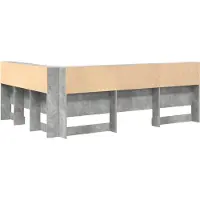 vidaXL Opberghoofdbord Beton Grijs Bewerkt hout