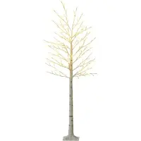 HOMCOM Light Up Tree Kunststoff 26L x 26B x 180H cm Weiß