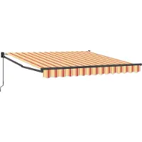 vidaXL Uitschuifbare luifel Geel en Oranje 350 x 250 x 165 cm