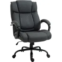 Vinsetto Heavy-Duty Office Chair Polyester 80L x 72,5B x 110-118H cm Dunkelgrau