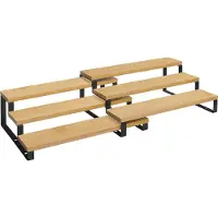 Songmics 2-Tier Uitbreidbaar Bamboe Kruidenrek - Stapelbare Organiser voor Kast / Aanrecht
