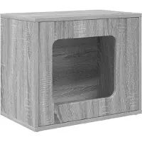 Syfax Kattenhuis Grijs Sonoma 51 x 30 x 42,5 cm Bewerkt hout