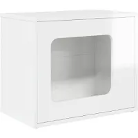 Syfax Kattenhuis Glanzend Wit 51 x 30 x 42,5 cm Bewerkt hout