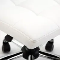 MODFU - Bureaustoel - Ergonomisch En Hoogteverstelbaar - Minimalistisch - Voor Kantoor Of Werkkamer - Kunstleer En Staal - Wit