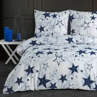 Buymax beddengoed, dekbedovertrek 200x200 cm, kussensloop 80x80 cm, 3-delige set. Dekbedovertrek van 100% katoen renforcé met rits