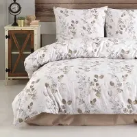Buymax beddengoed: dekbedovertrek 200x220 cm, 3 kussenslopen 80x80 cm, 3-delige set. Dekbedovertrek van 100% katoen renforcé met rits