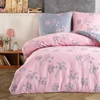 Buymax beddengoed set, dekbedovertrek 155x220 cm, 4-delig (2x dekbedovertrek + 2x kussensloop 80x80 cm). Dekbedovertrek set, 100% katoen renforcé, met rits